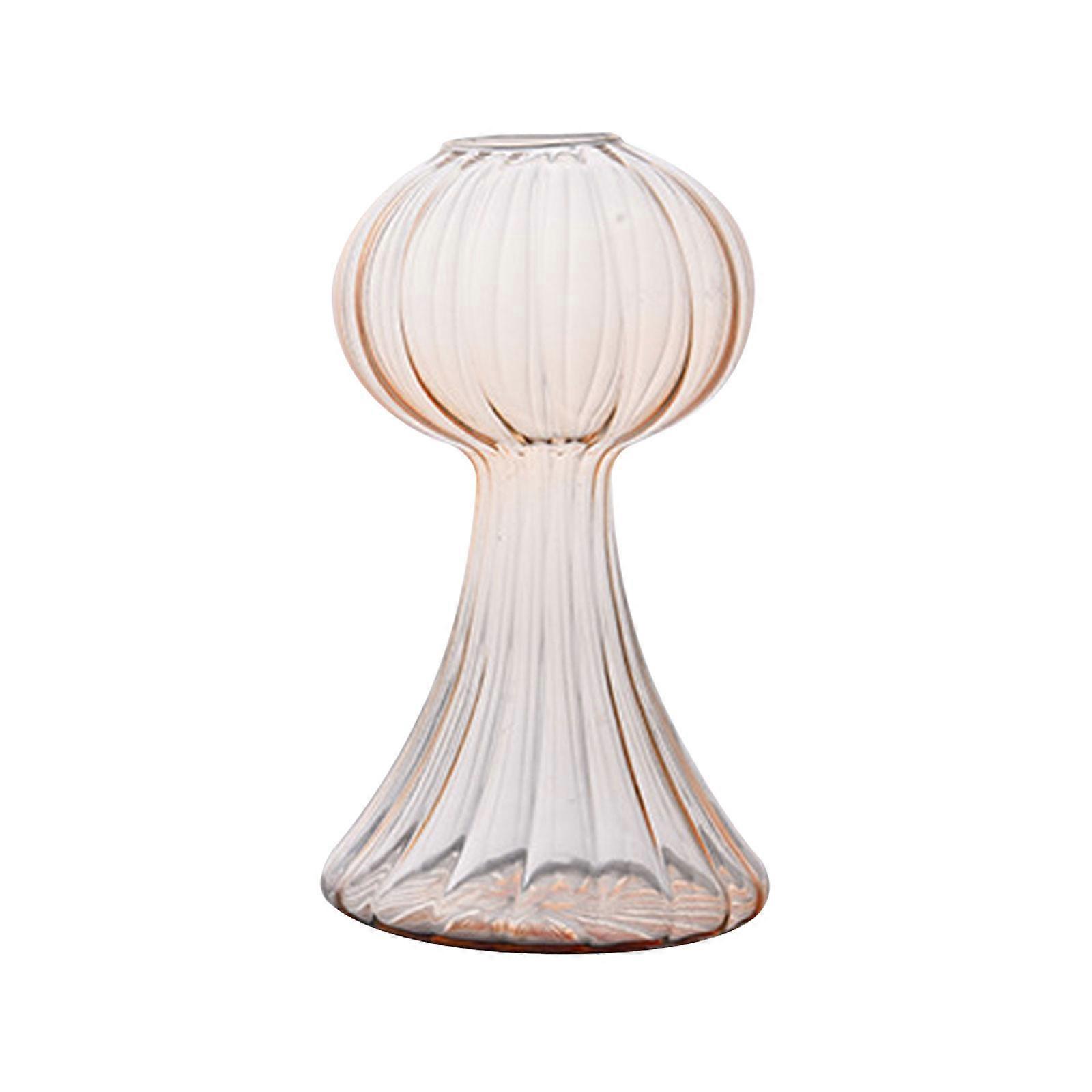 Färgglada svamp glas knopp vaser,glas växt kruka blomma arrangemang behållare svamp hydroponisk planterare, 100% ny