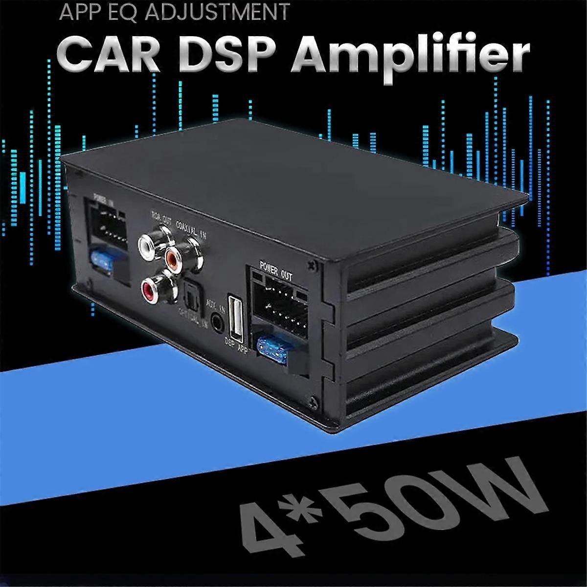 4x50W Auto DSP Amplificatore Processore Supporto 10 EQ Effetti Sonori Digitale Processori Audio Plug and Play Amplificatore di Potenza Audio