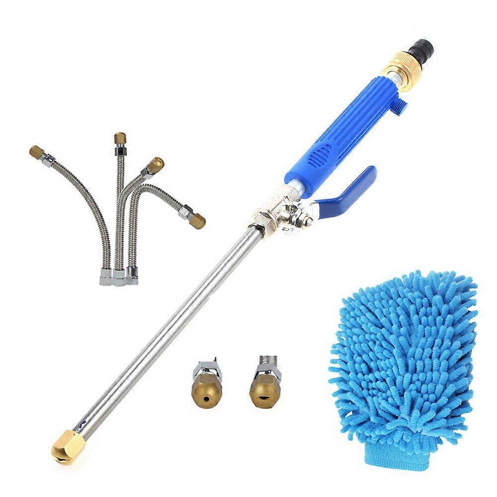 High Pressure Power Washer Wand Hydro Jet Washer Gun with 2 Jet Nozzle, Extension Hose, Gloves,for Car Window Glass Washing