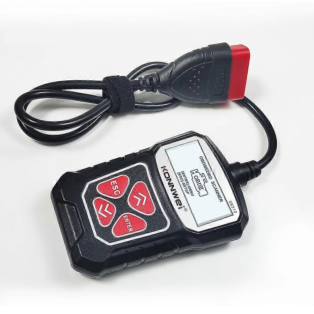 Konnwei Kw310 Car Engine Trouble Code Detector Scanner Seven Language Supported - Black