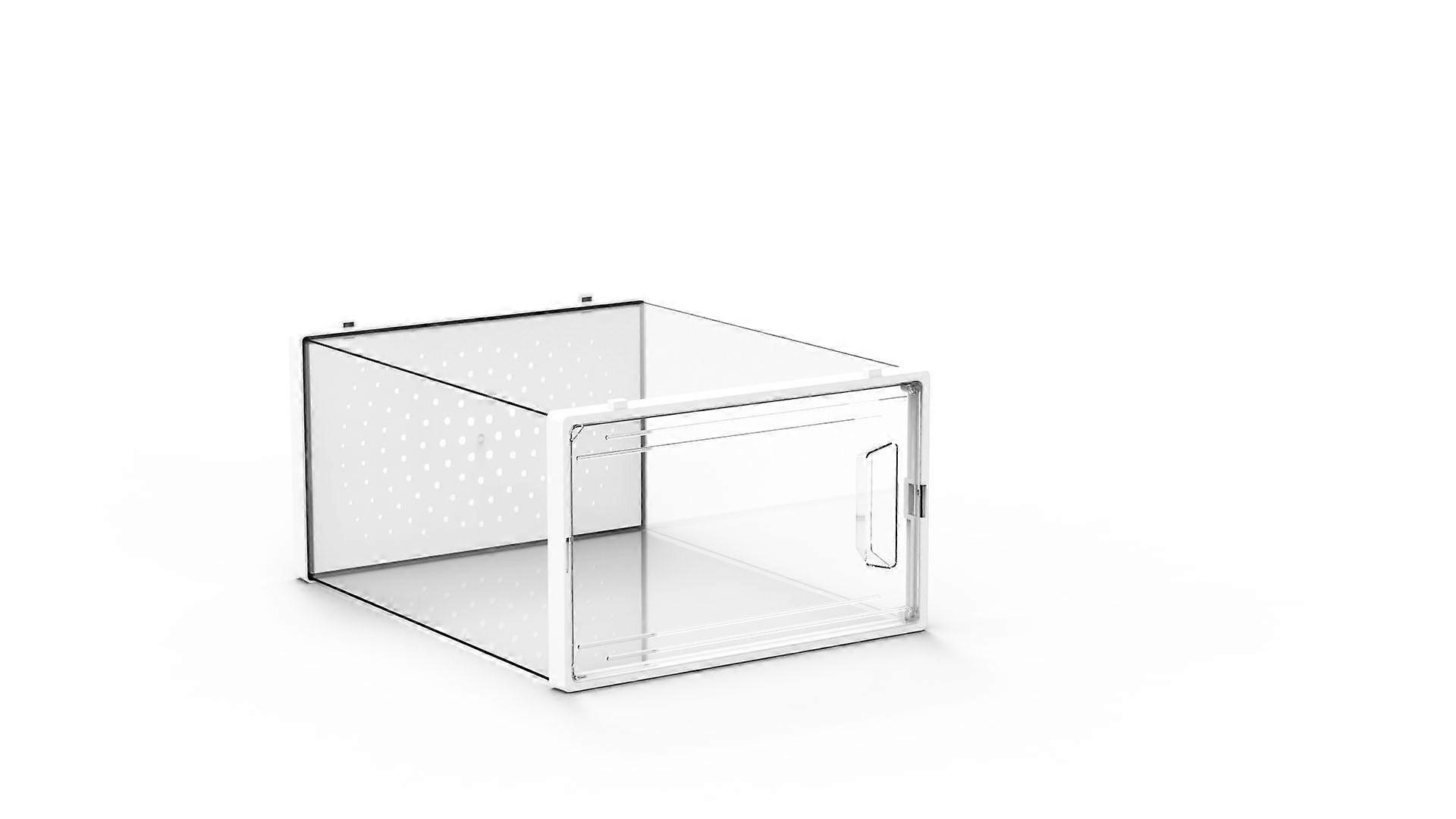 Closet Shoe Organizer, Clear Plastic Stackable, Foldable Sneaker Organizer, Stackable Storage Box Closet Shoe Box Holder