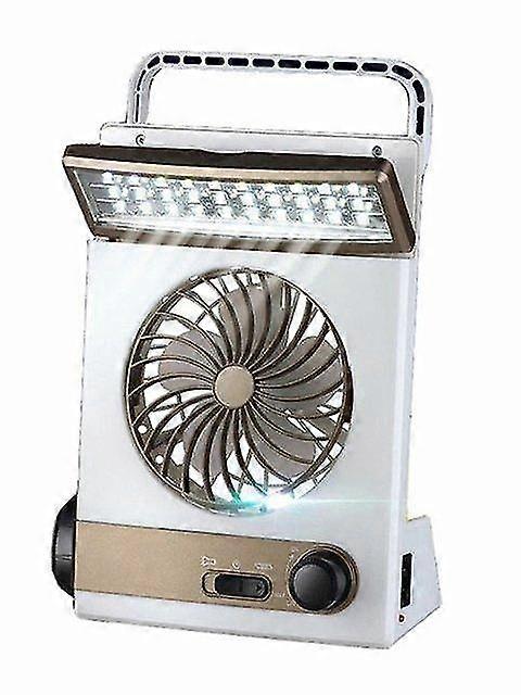 Multi-function outdoor solar light with fan flashlight portable 30 leds table lamp rechargable solar power fan