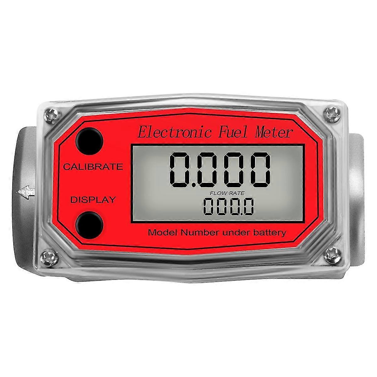 1 Inch Digital Turbine Flowmeter Digital LCD Display With NPT Counter Fuel Flowmeter for Measuring Engine Oil