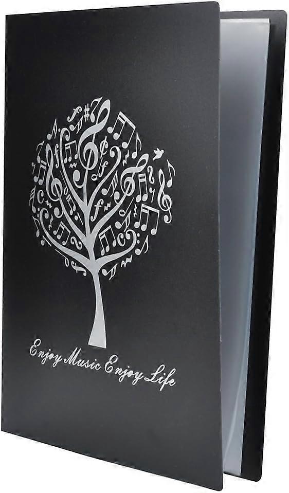 A4 size music table file folder A4 size documents holder storage folder 40 pockets (music tree black