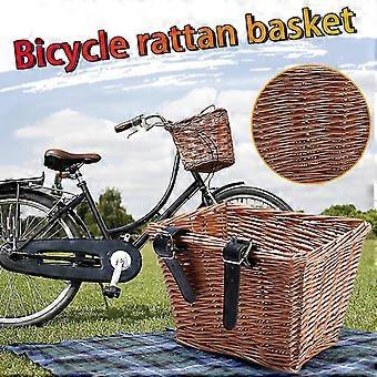 hoge kwaliteit rieten fietsmand, draagbare handgeweven boodschappenmand Folk Craftsmans