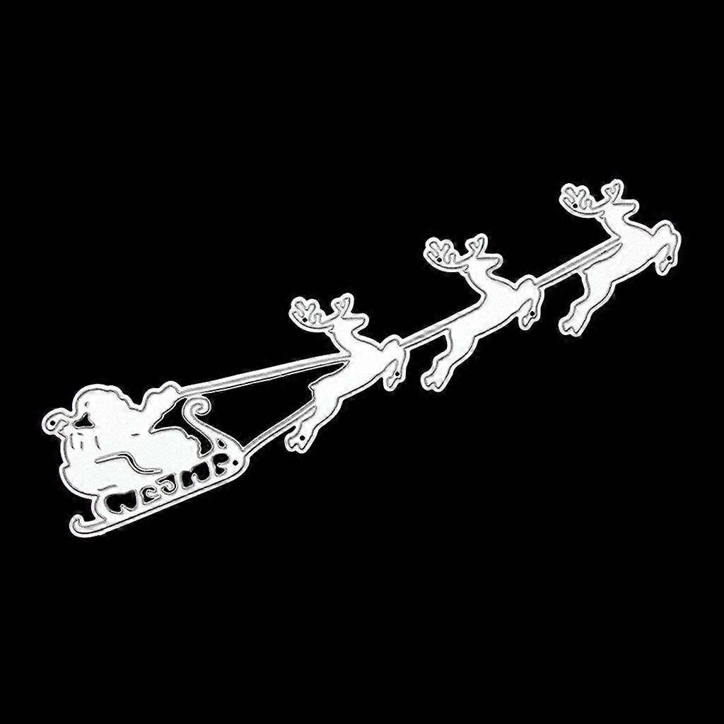 Christmas Deer Sledding Cutting Dies Delicate Embossing Script Dies Stencils