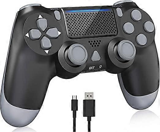 Controller for PS-4/Pro/Slim, Remote Control Game Controller Gamepad with Motors Touchpad Joystick Audio Indicator and USB Cable