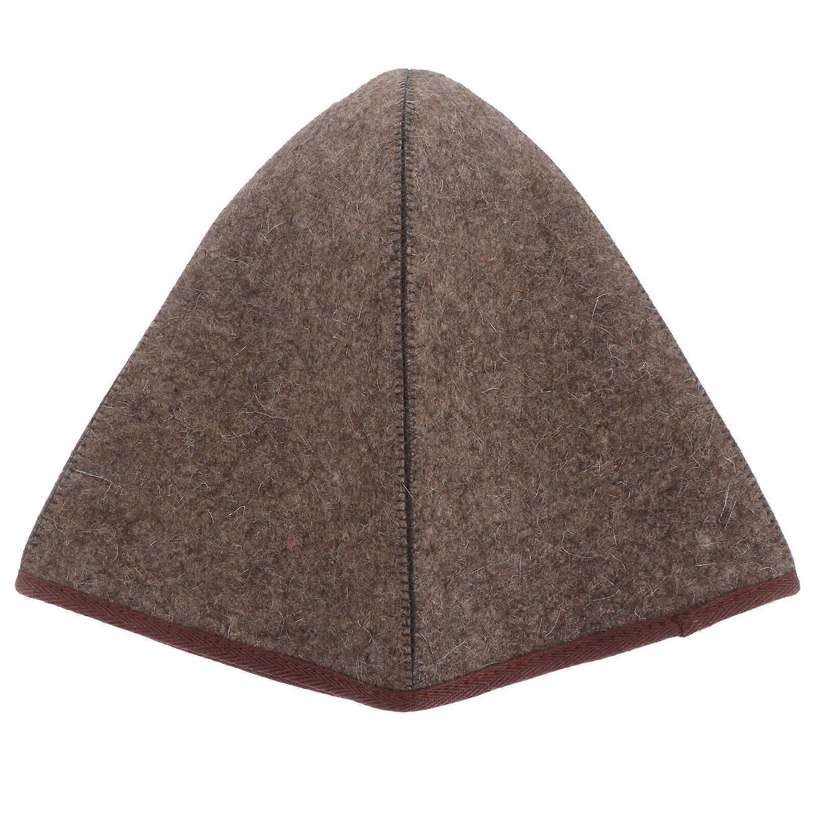 Thickened Sauna Hat Wool Felt Hat Bathing Hat Comfortable Sauna Hat Water Absorption Hat