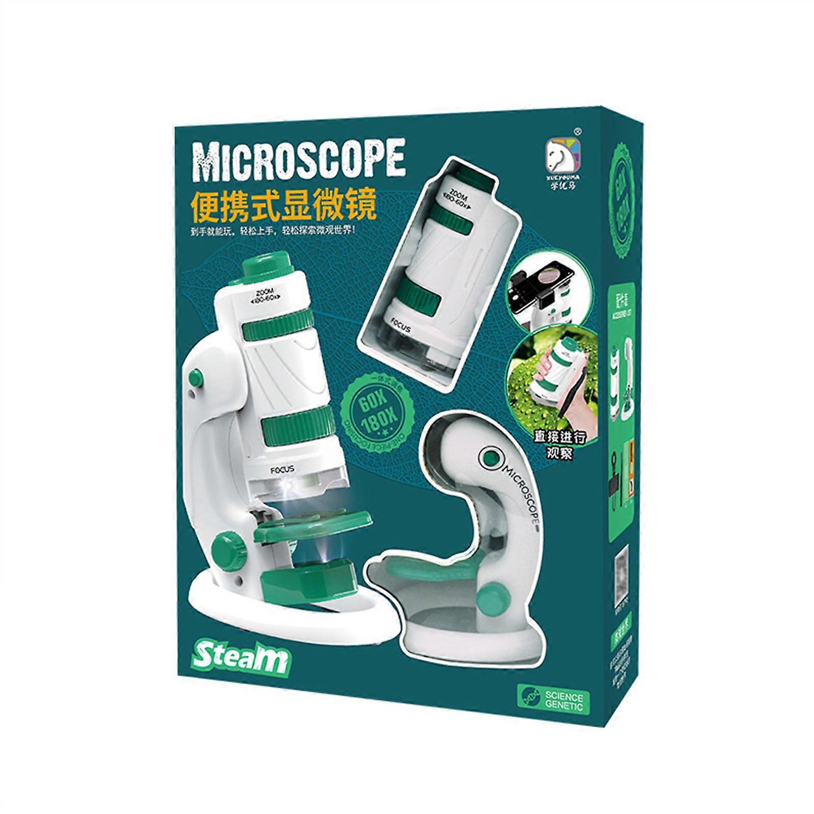 New Arrive Portable Microscope STEM Science Kit for Kids - 60-180X Magnification