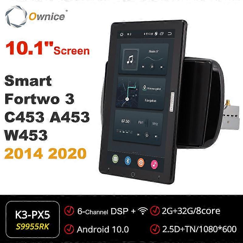 Tesla style 13.3inch PX6 Android 10 Car DVD Player Auto Rotatable Navigation GPS Stereo Radio For Benz Smart Fortwo 3 2014-2020