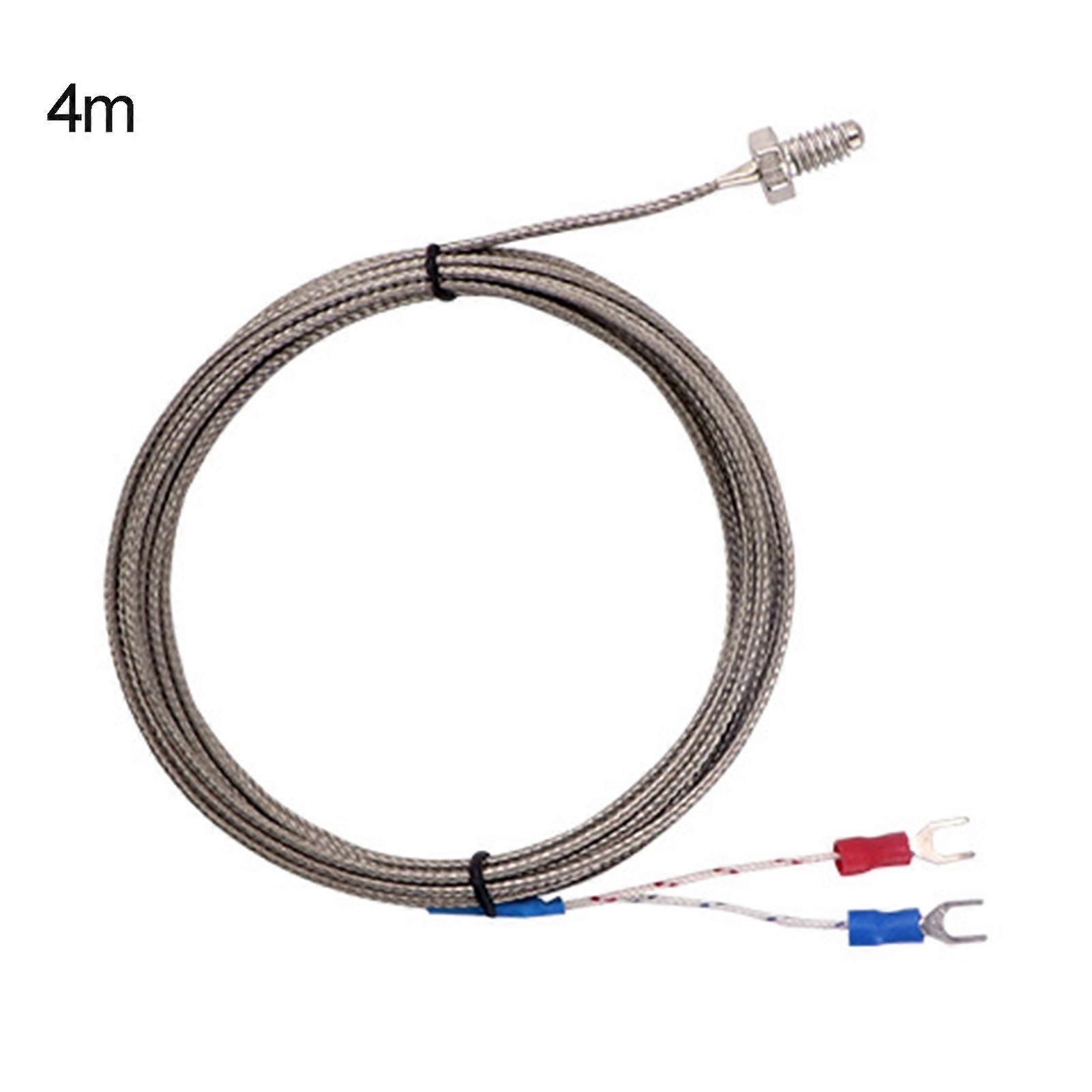 1/2/4 / 5m K Tipi Termokupl Probu Imperial M6 Vidalı Sıcaklık Sensörü Ölçer QinHai