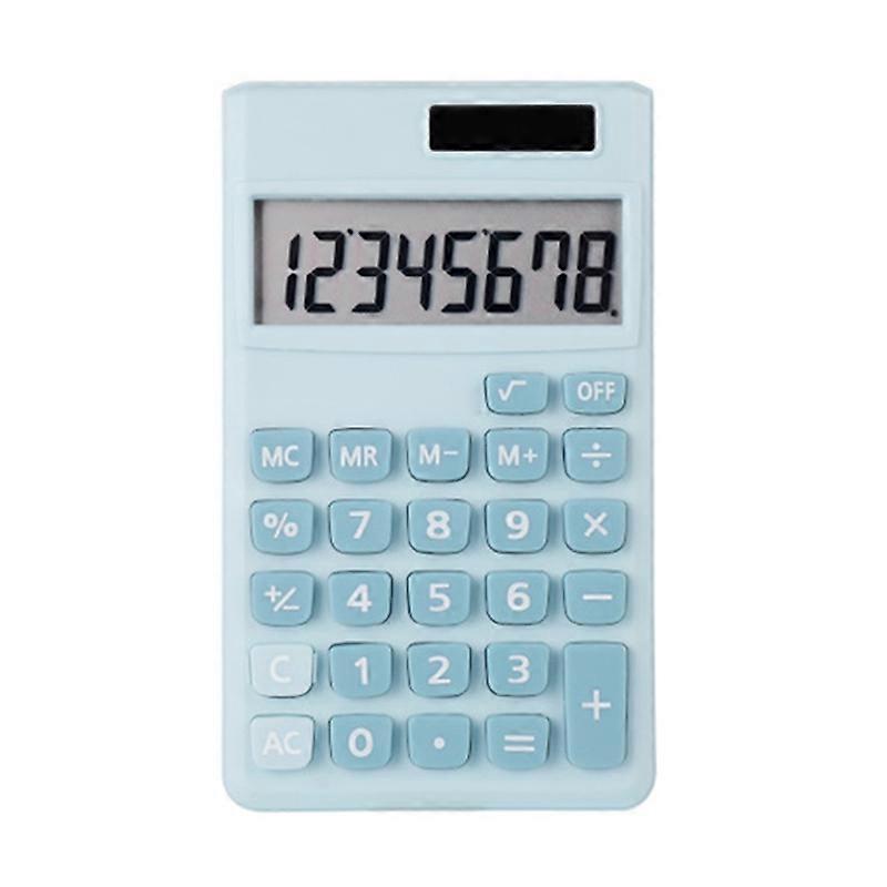 Solar Electronic Calculator Pocket Size Portable Arithmetic Calculator Plastic Financial Accounting Tool Calculator for School Qinhai