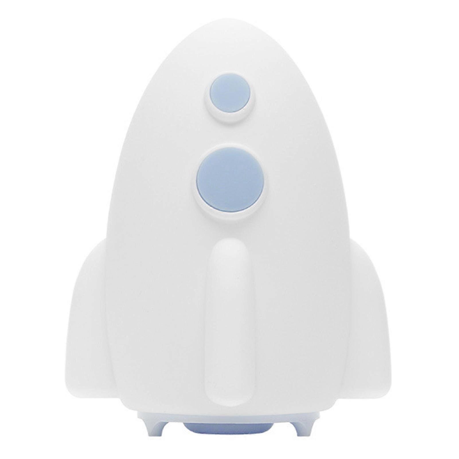 Bedside Lamp Creative Shape Non-Glaring Multiple Light Colors USB Charging Touch Control Decorative Silicone Touch Sensor Rocket Shape Night Lamp Baby