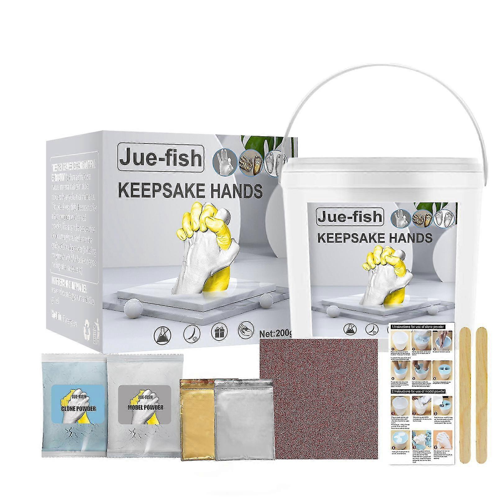 手鋳造キットDIYハンド石膏成形彫刻セットカップルのためのクラフトを保持する