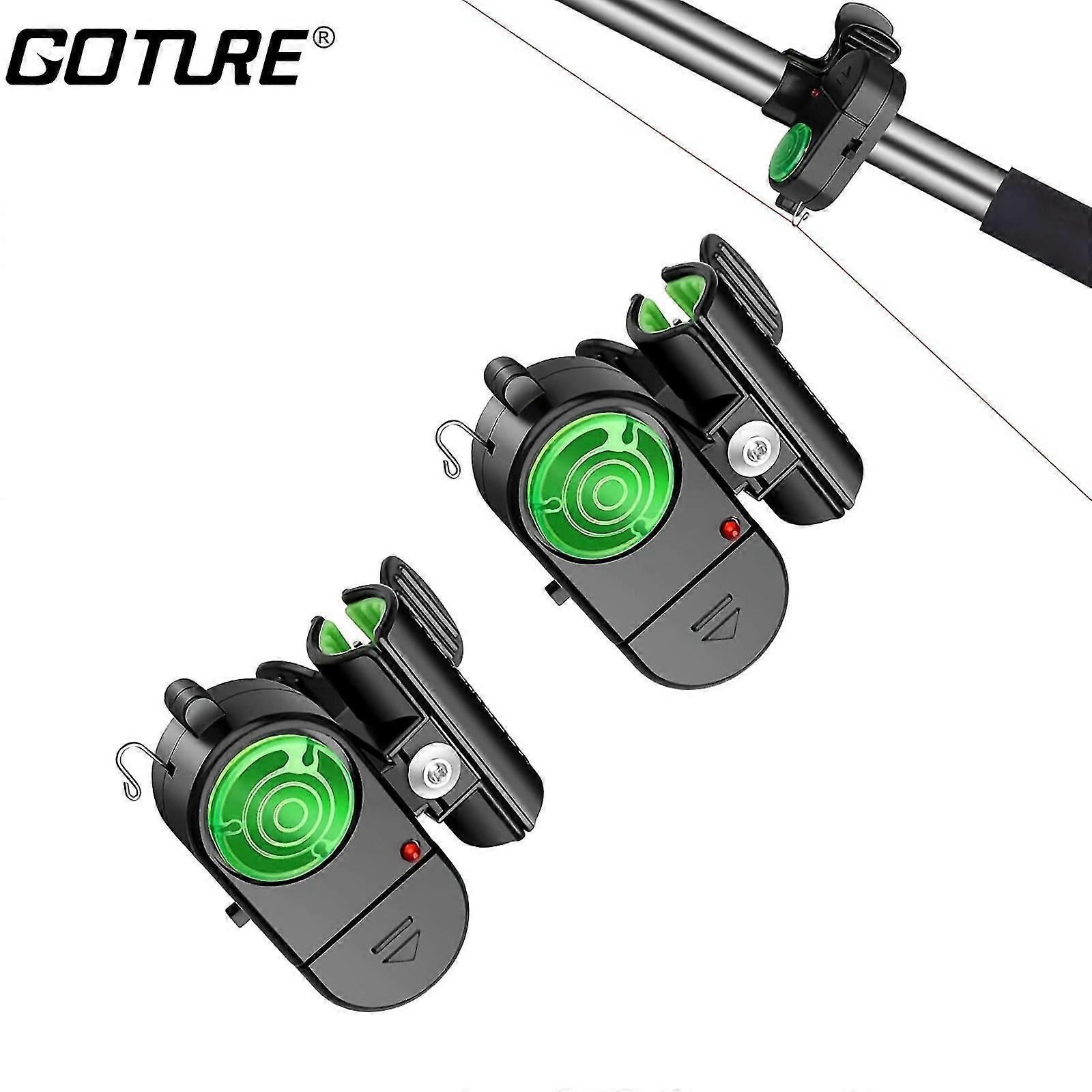 2-pack Sensitive Electronic Fishing Alert, Bite Alarm Indicator With Led Light