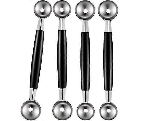 Stainless Steel Double-sided Melon Ball Scoop 4 Pcs