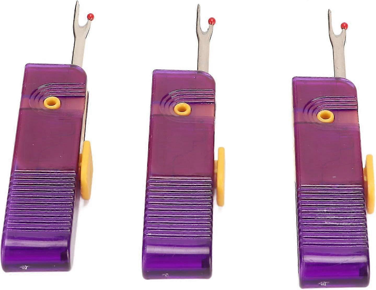 Thread Remover For Sewing, 3 Pcs 180 Degree Rotation Folding Purple Thread Rippers For Sewing Crafting Thread Removing