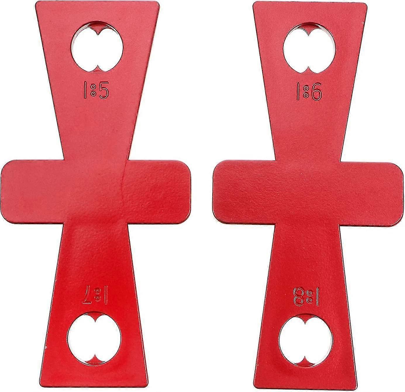 Jig Marking Tool Marking Gauge Router Jig Scribe Tool For Dovetail Cutting Woodwork Measuring Tool Red(2pcs, Red) -t
