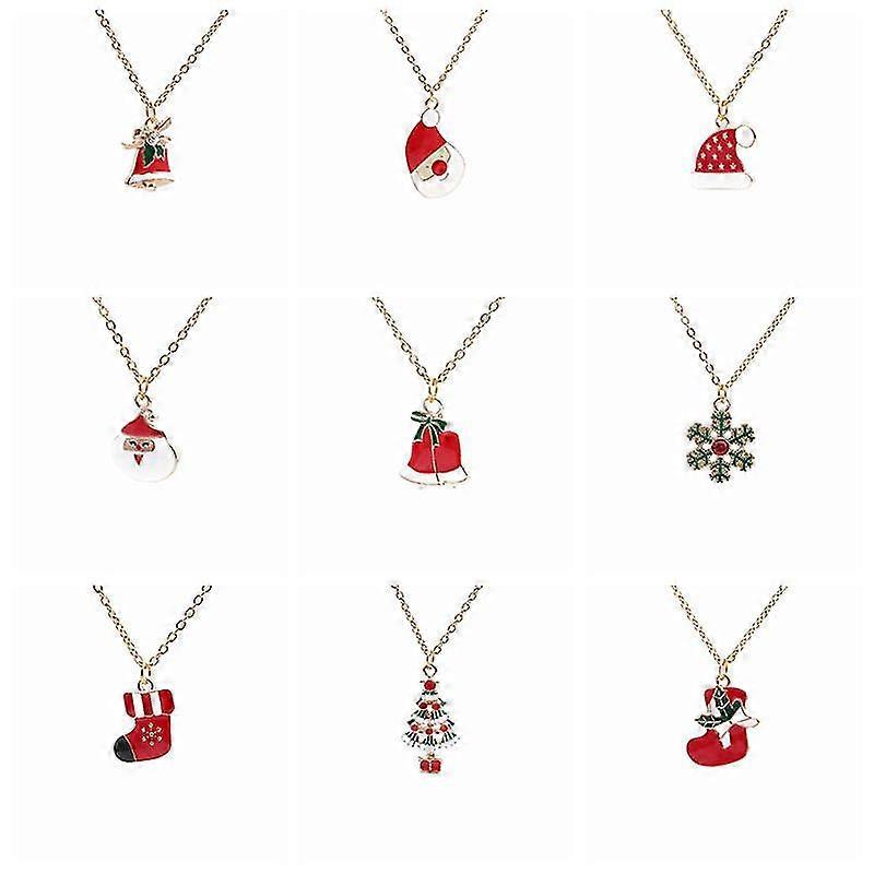 Set of 9 PCS Christmas Necklaces Adjustable