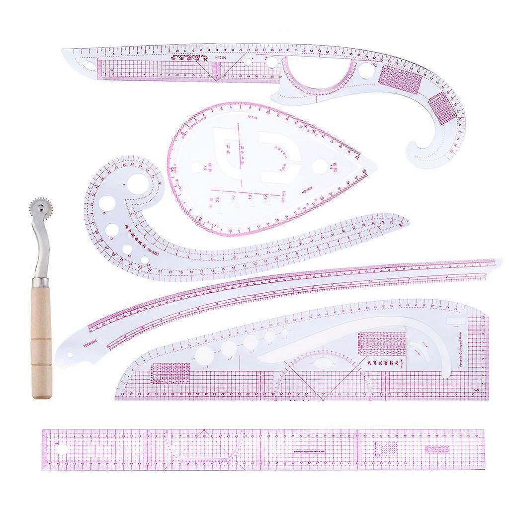 7Pcs/Set Tailor Drawing Comma Line Straight Cutting French Curve Ruler Sewing Cl