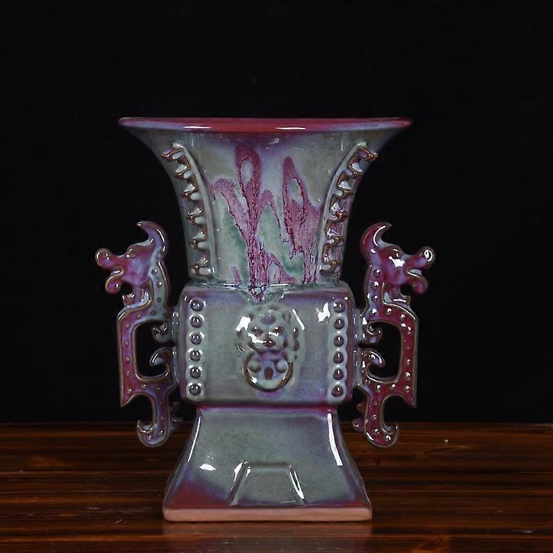 Premium Kiln-fired Jun Ceramic Vase, Ideal for Gift Giving
