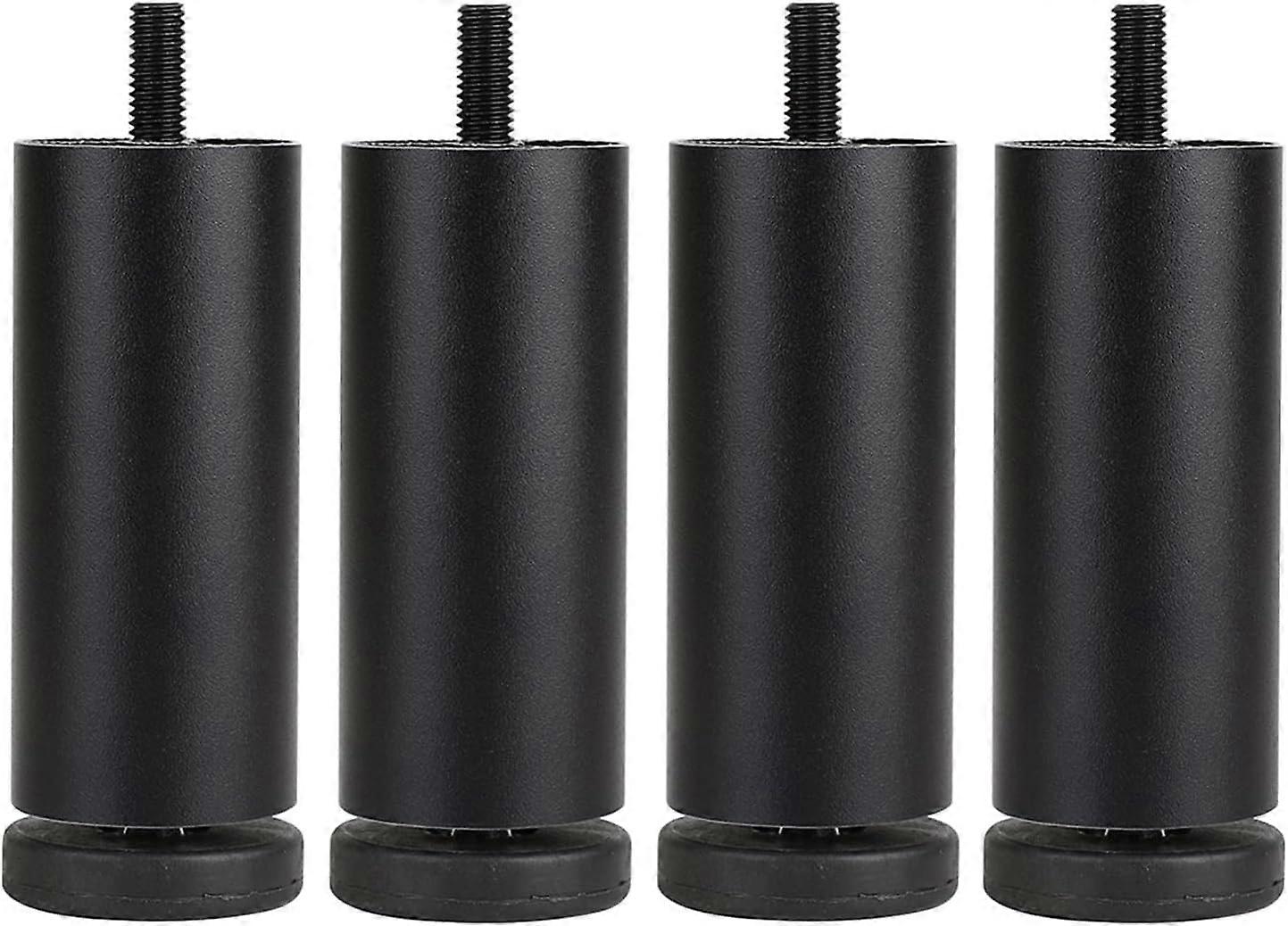 CWYP-043 مجموعة من 4 أرجل أثاث ، أريكة بديلة من سبائك الألومنيوم أرجل ، أقدام خزانة أسطوانية ، أرجل دعم أقدام الثلاجة ، أرجل قابلة للتعديل مع