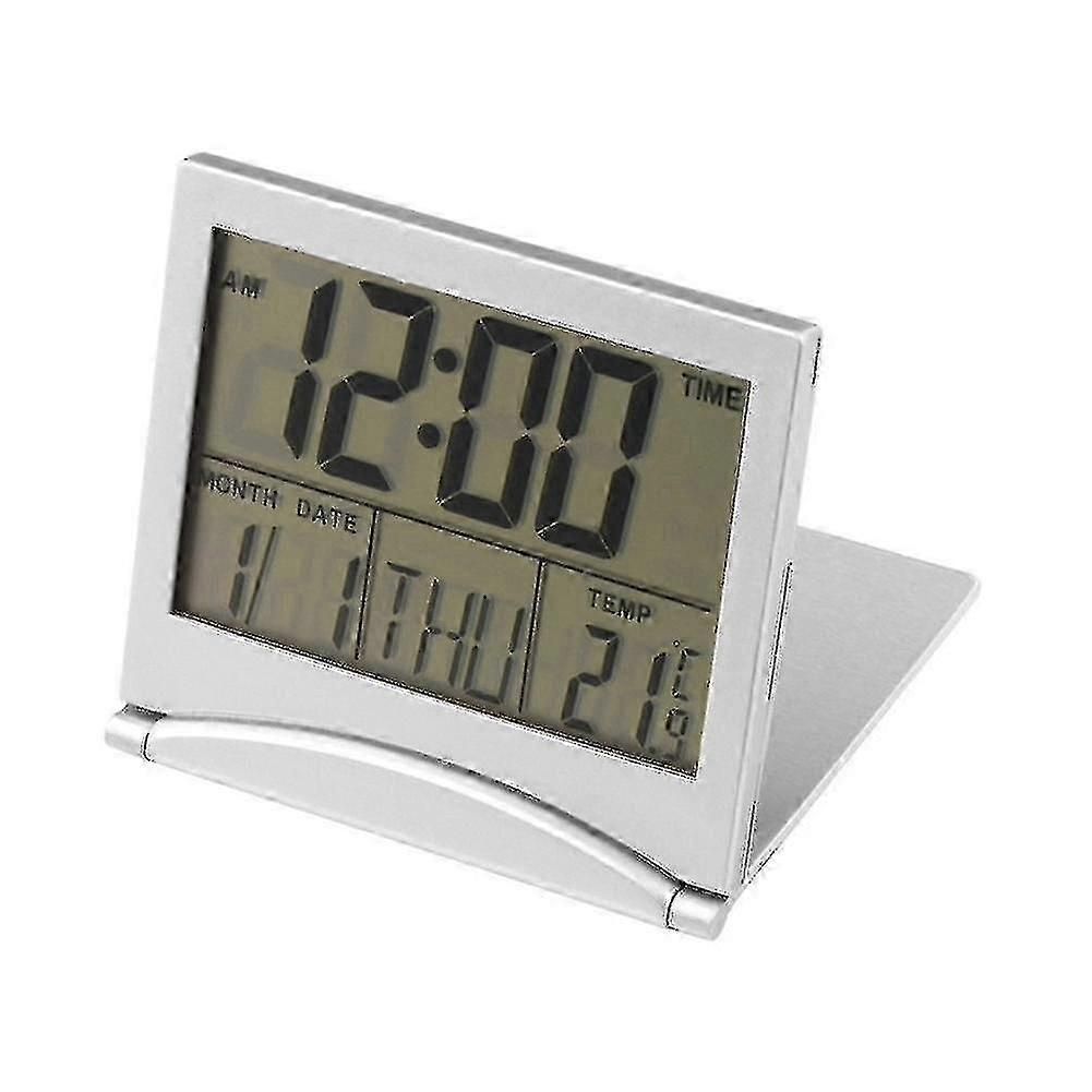 Digital LCD Weather Station Alarm Clock Foldable Desk