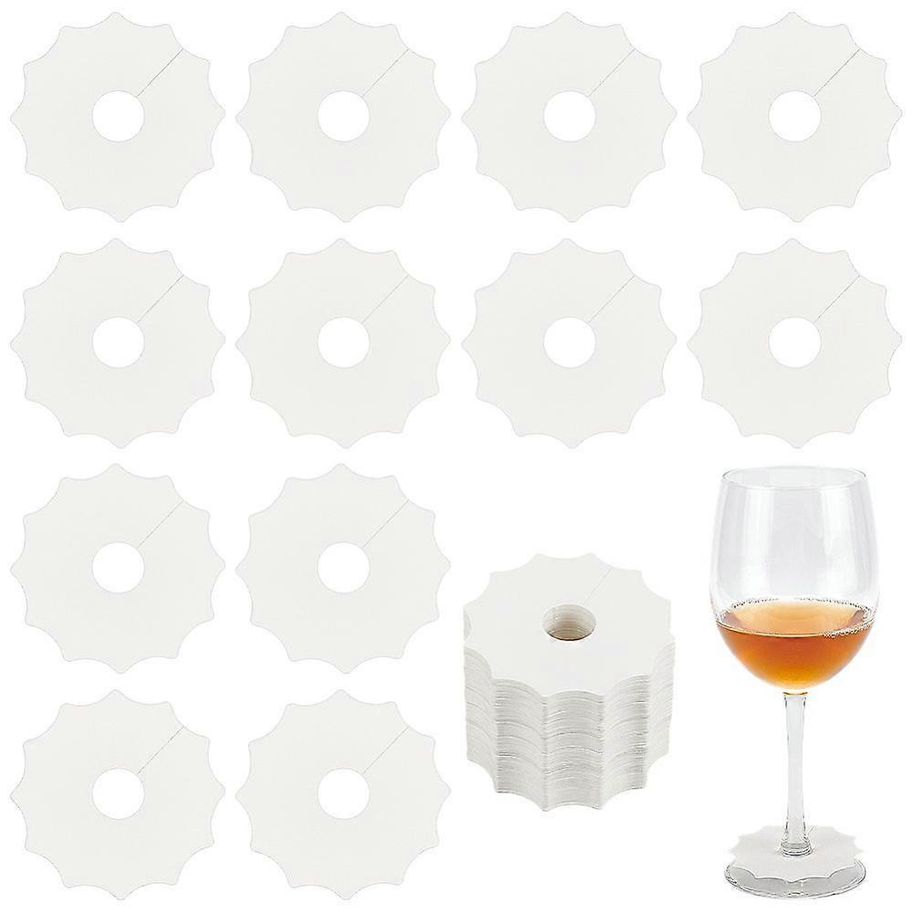 Paper Wine Glass Charms Blank Goblet Marker Flat Round 70x0.5mm Inner Diameter: 18mm