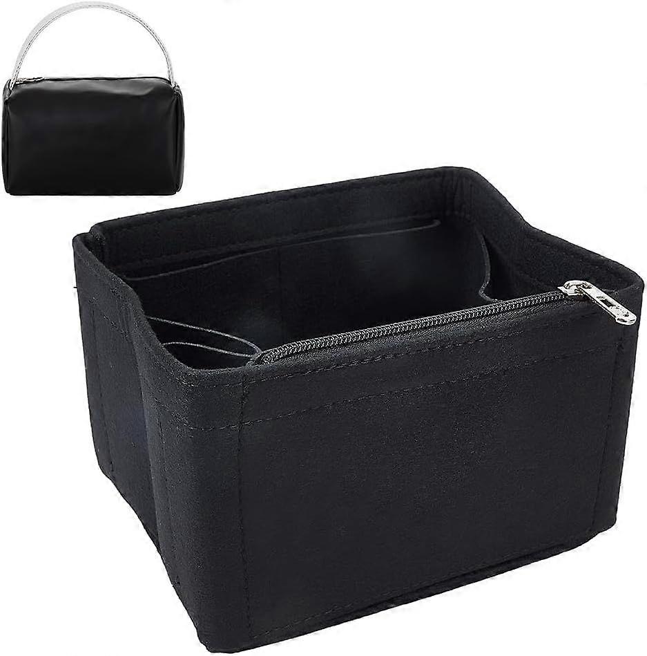 Felt Purse Organizer Insert, Tote Bag Organizer Insert Mini Tote Basket Shaper Liner Rectangle Bag in Bag Shoulder Bag Interior Shaper for Make-up Sto