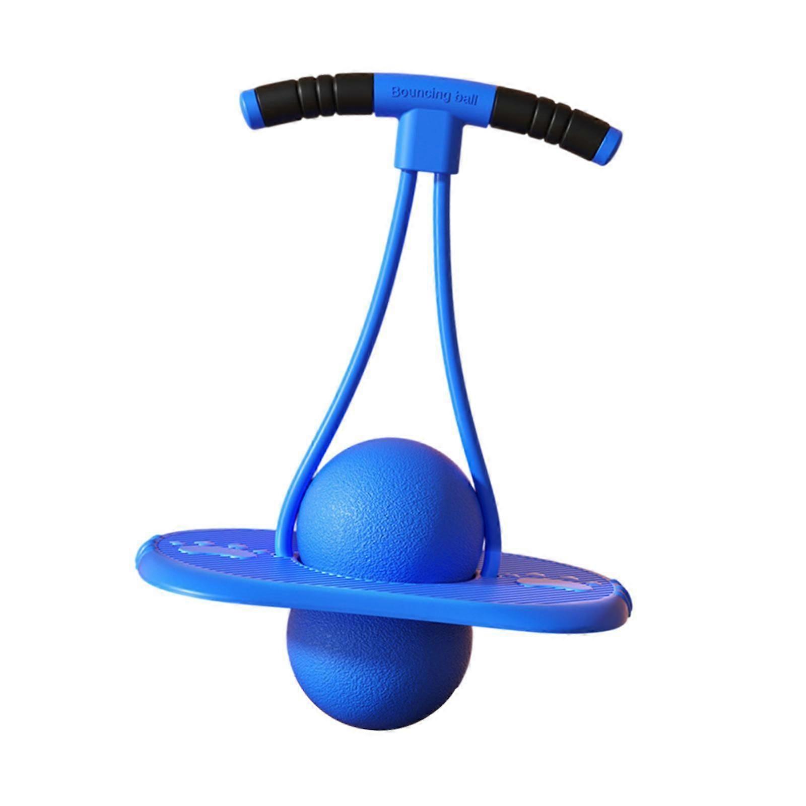 Pogo Ball with Handle Pogo Stick for Indoor Outdoor Exercise Balance Ability Red