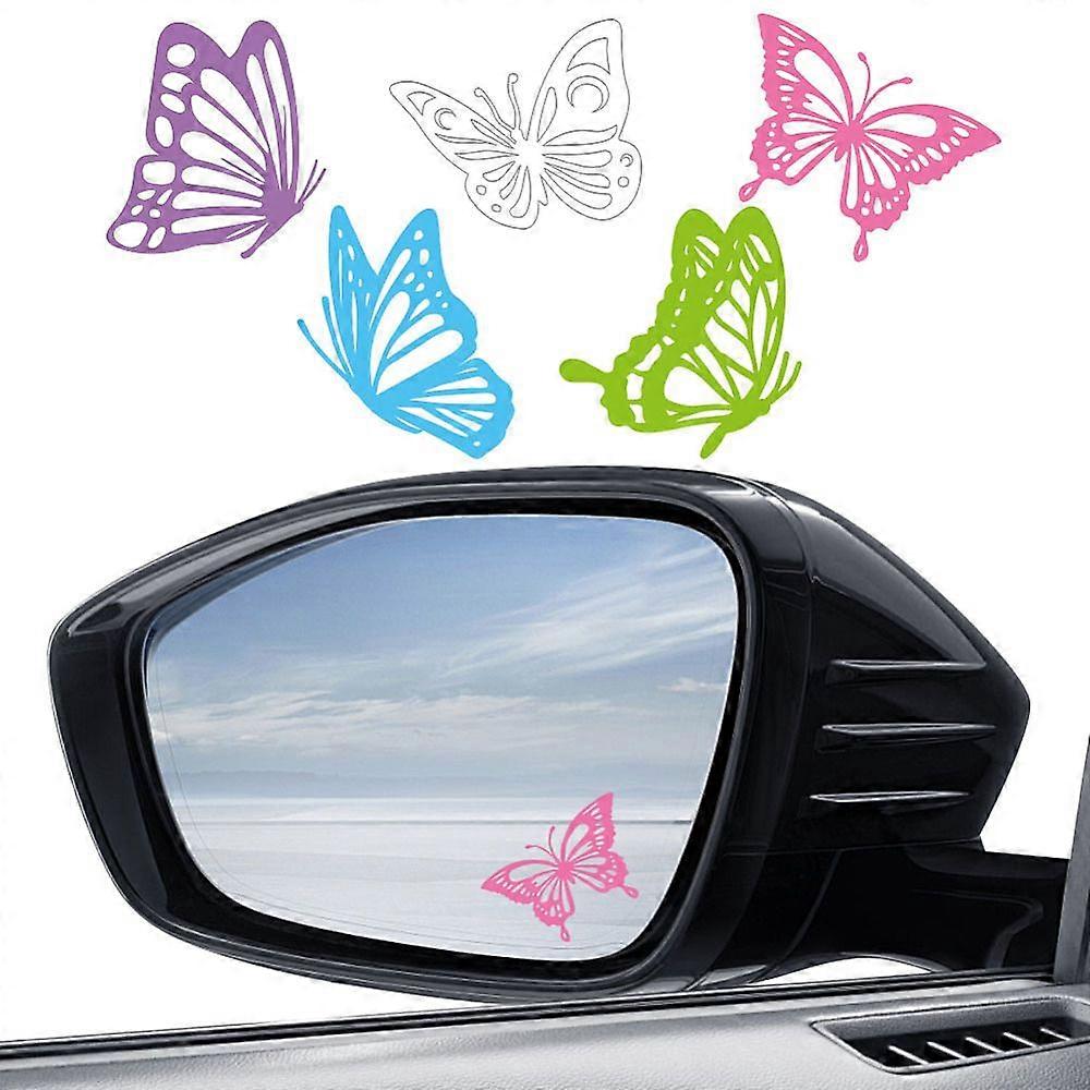 1Pc Waterproof PVC Electrostatic Stickers with 1Pc Iridescent Paper Envelope Butterfly 115x115x0.1mm Sticker: 30~47x30~45mm