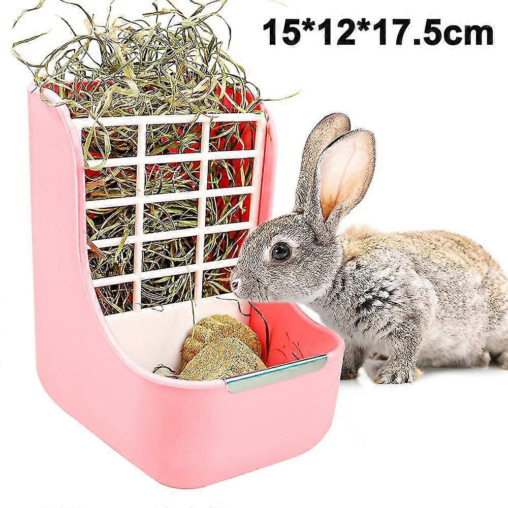 Rabbit Feeder Bunny Guinea Pig Hay Feeder, Hay And Food Feeder Bowls Manger Rack For Rabbit Guinea Pig Chinchilla