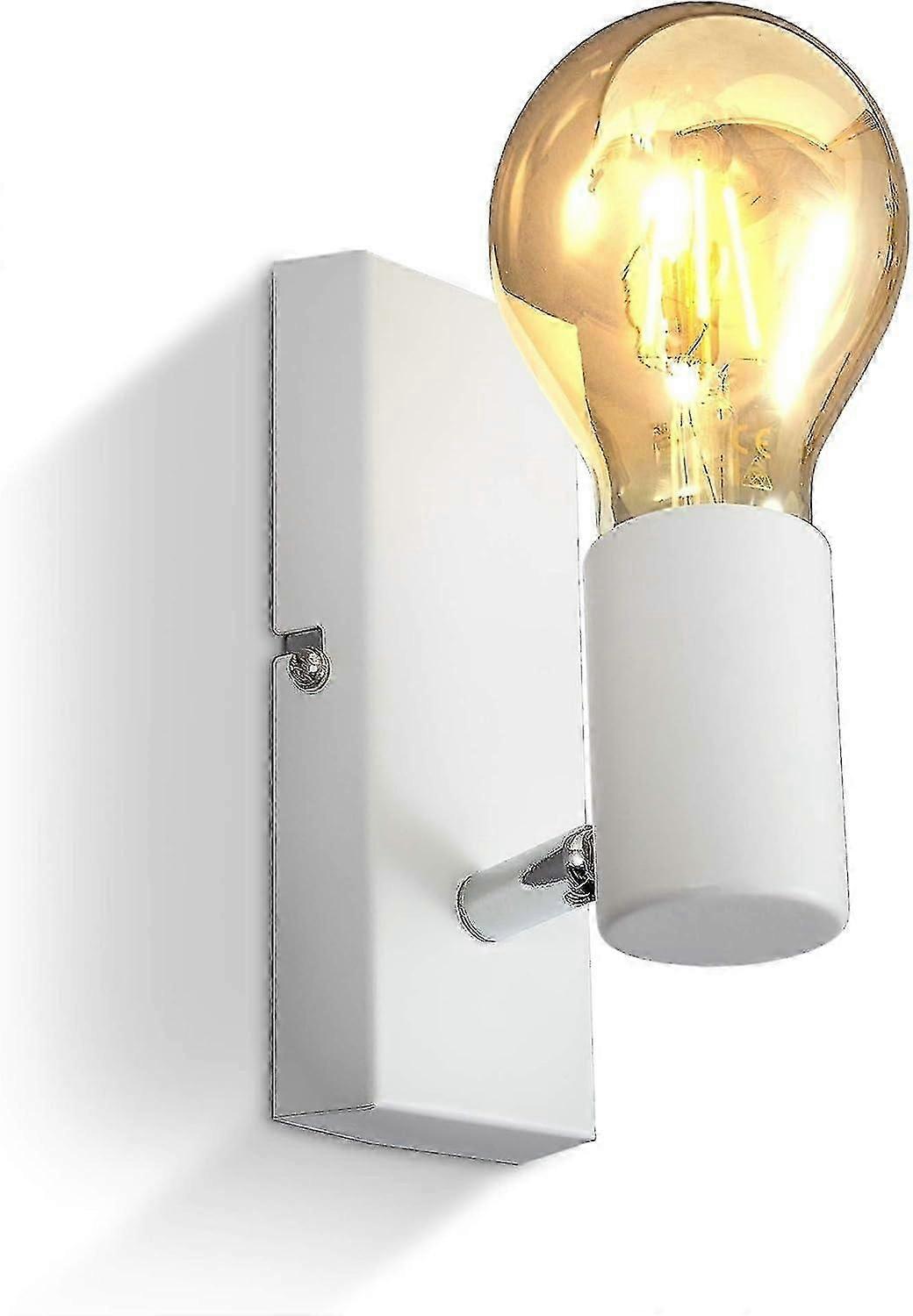 Wall Sconce, Retro Lamp, Retro Design Wall Sconce, Adjustable And Swivel, E27 Socket, Max 60w, Bulb Not Included White