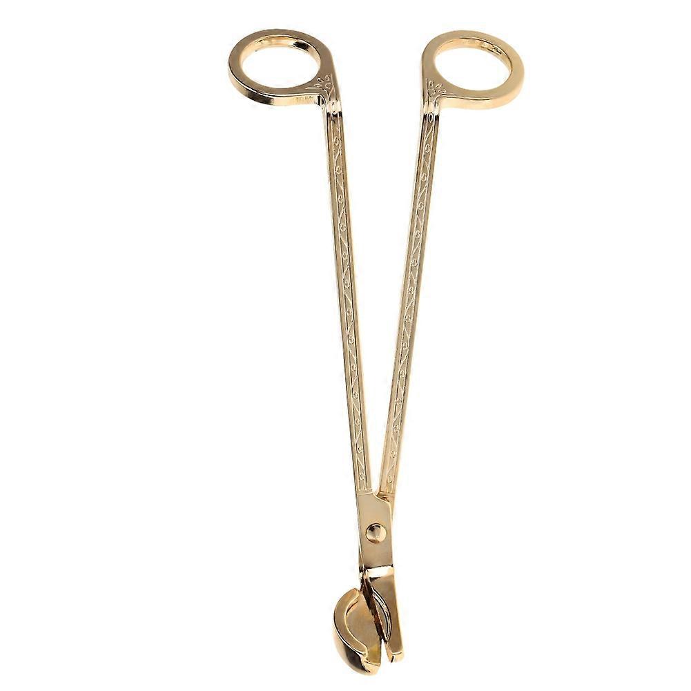 Semicircular Plating Stainless Steel Candle Heart Clip Wick Trimmer Scissors Tool(gold)