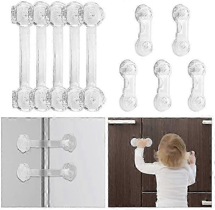 10 Pack Child Safety Locks - Clear