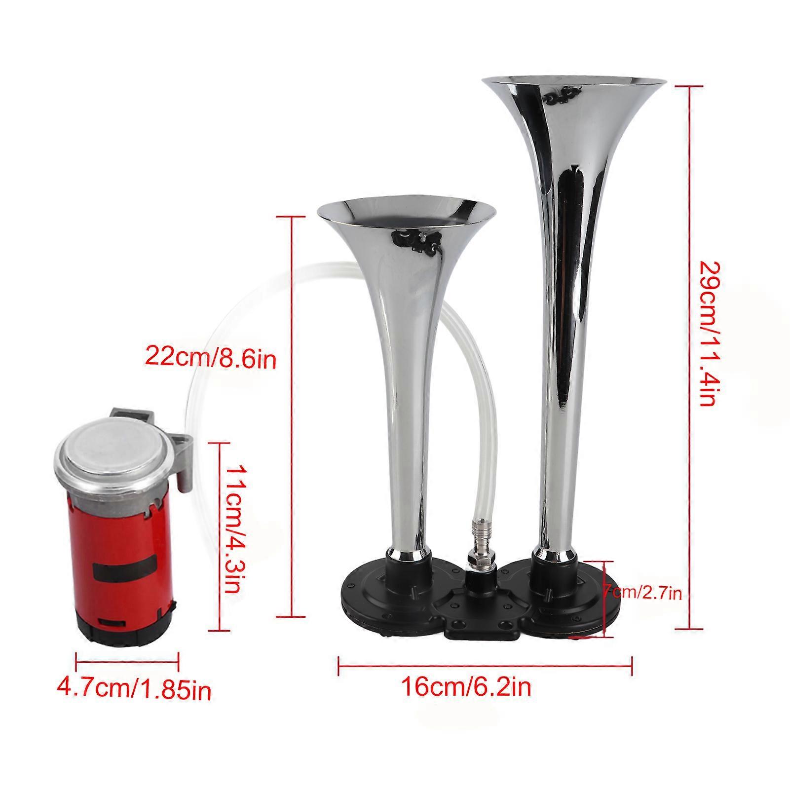 12V 150db Super Loud Dual Trumpet Air Horn - Kompresor do samochodu, łodzi, ciężarówki, ciężarówki