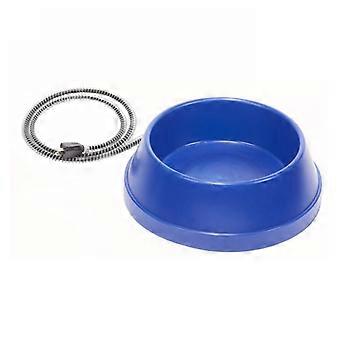 API Heated Plastic Pet Bowl Blue, 5 Quart