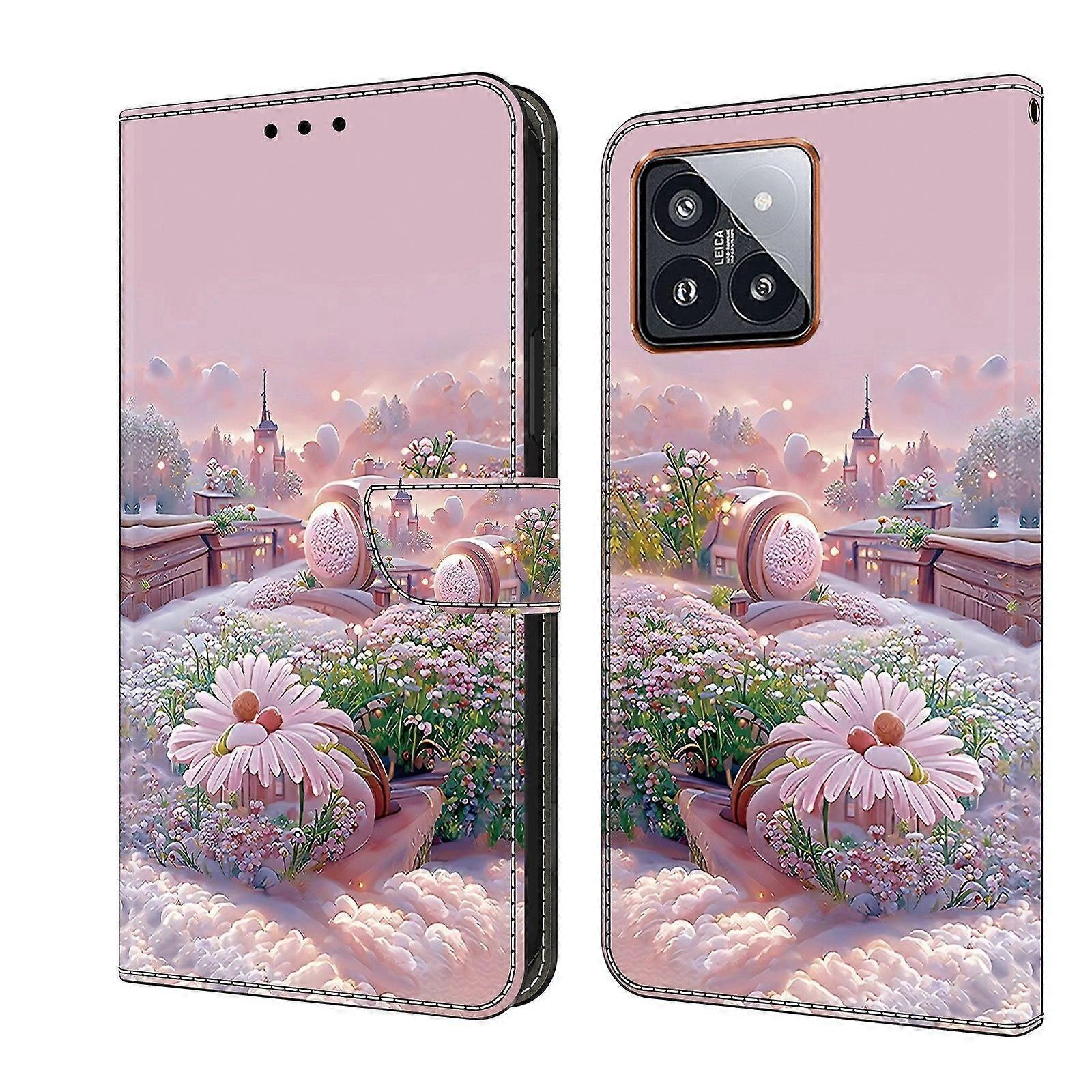 Painted Leather Phone Case For Xiaomi 14 Pro