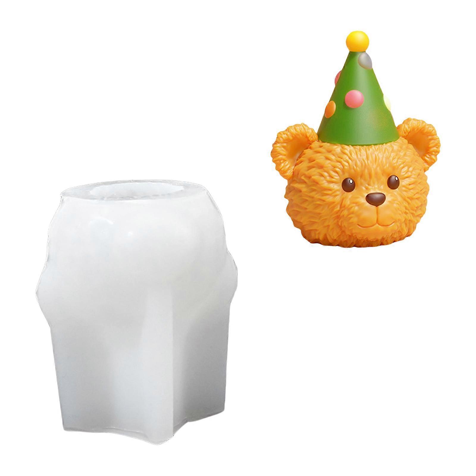 3D Bear Silicone Moulds Candle Molds Soap Molds DIY Baking Molds Epoxy Resin Molds Plasters Molds for Candle Making