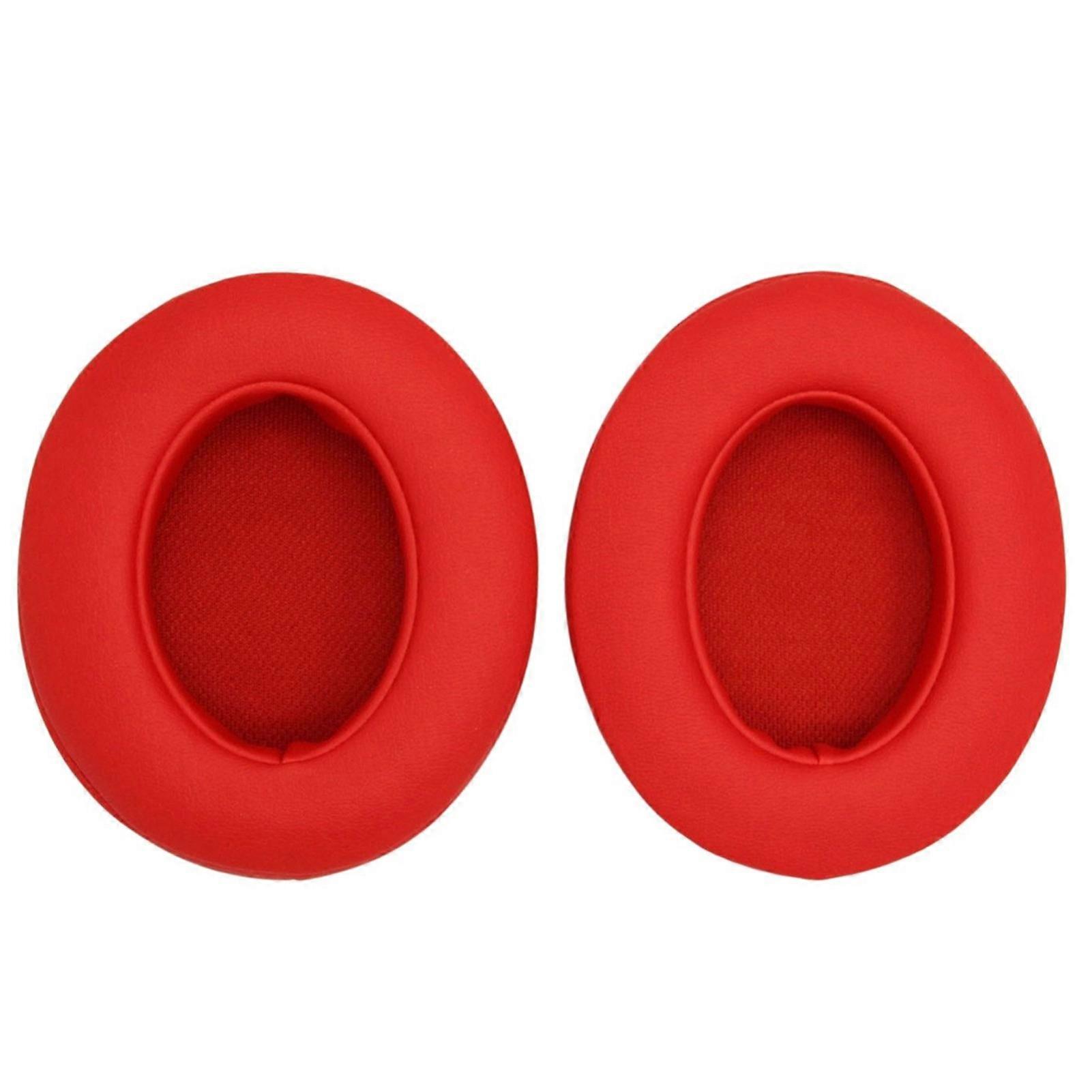Headset Ear Pads Protective Cover Replacement Protein Memory Foam Ear Cushions Compatible with 2/3 Red