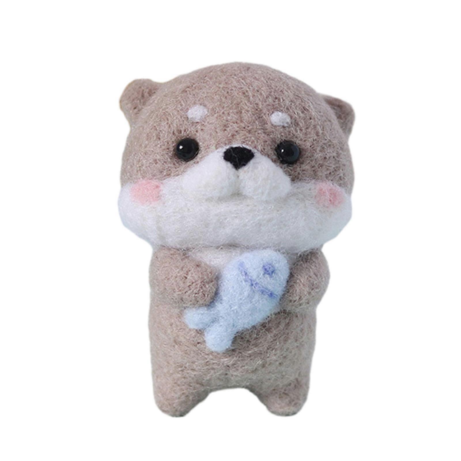 Needle Felting Starter Kits with Tool Instruction Capybara Wool Felting Craft Making Supplies for Beginners DIY Animal