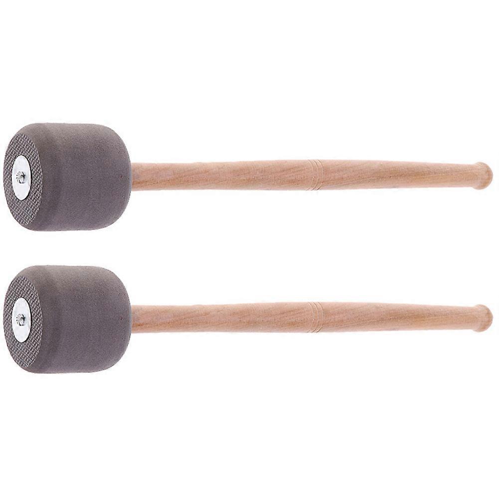 2 pcs. Bass drum stick foam stick 33cm or drummer solid foam playing bands with oak handle Percussion instrument part