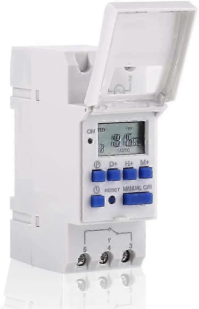 LCD Digital Timer, Digital Programmable Timer LCD Display Weekly Programmable Time Switch Timer Relay 16on & 16off Timer(220V)