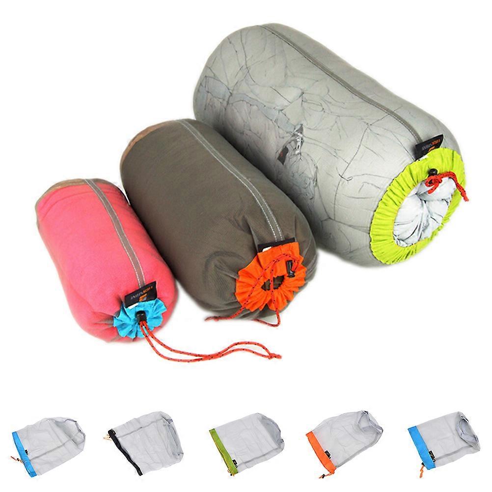 5 Size Portable Tavel Mesh Luggage Bag Drawstring Storage Bag Camping Sport Ultralight Travel Kit for Camping Equipment