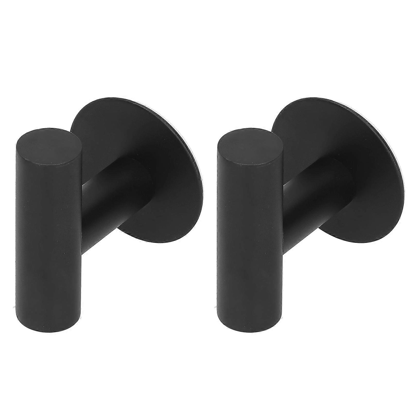 304 Stainless Steel Towel Hook Rack 2Pcs Wall-Mounted Clothes Hook Durable Hanger for Home Bathroom Kitchen Use