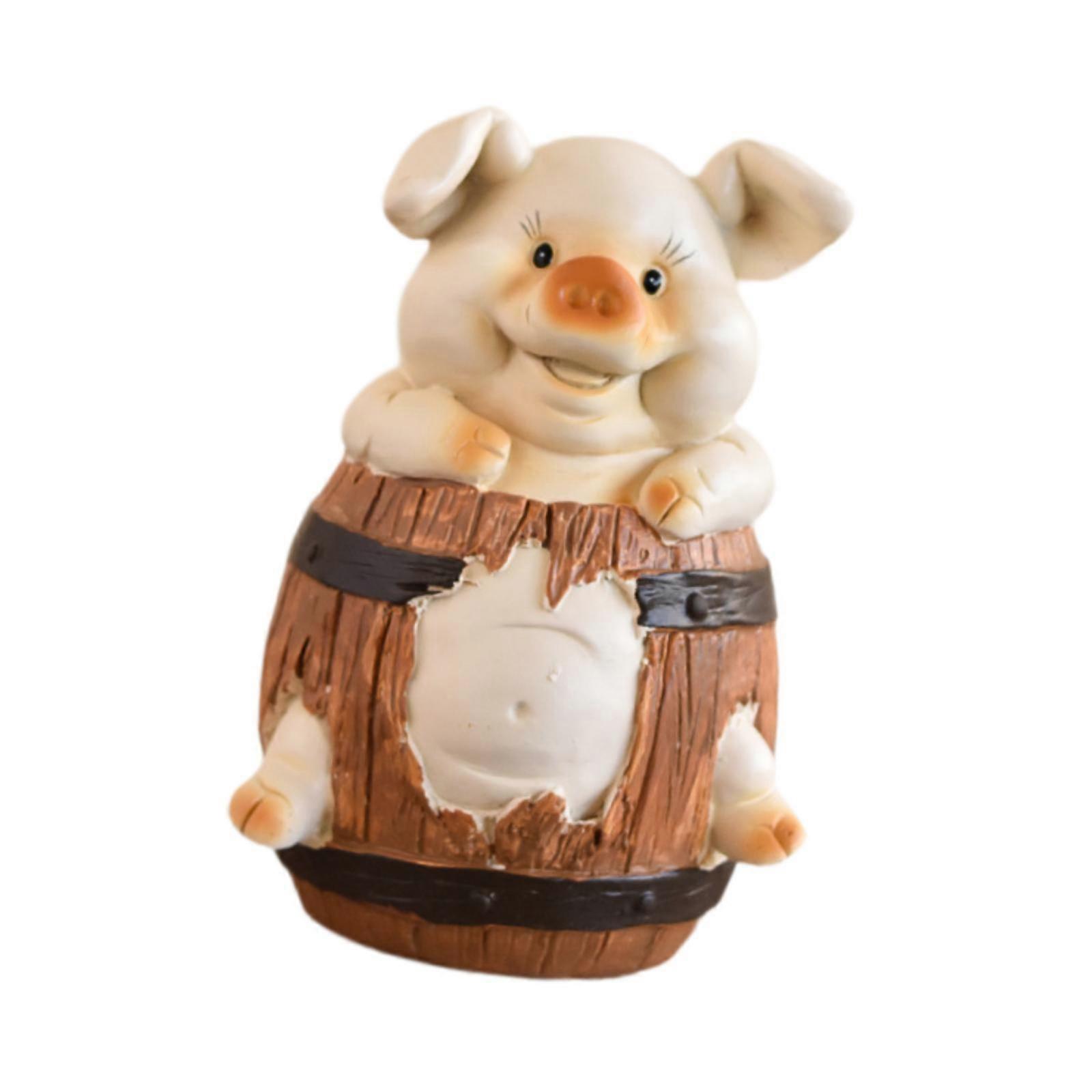 Saving Coin Box Resin Piggy Bank Home Statue Crafts Polyresin Ornament Home