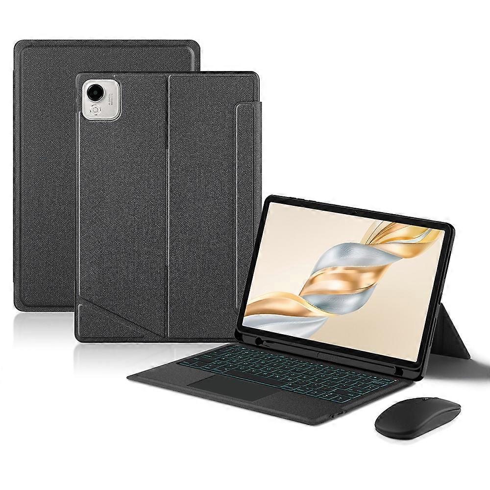 For Honor Pad X9 Pro Leather Case+Bluetooth-Compatible Keyboard with Backlight Trackpad