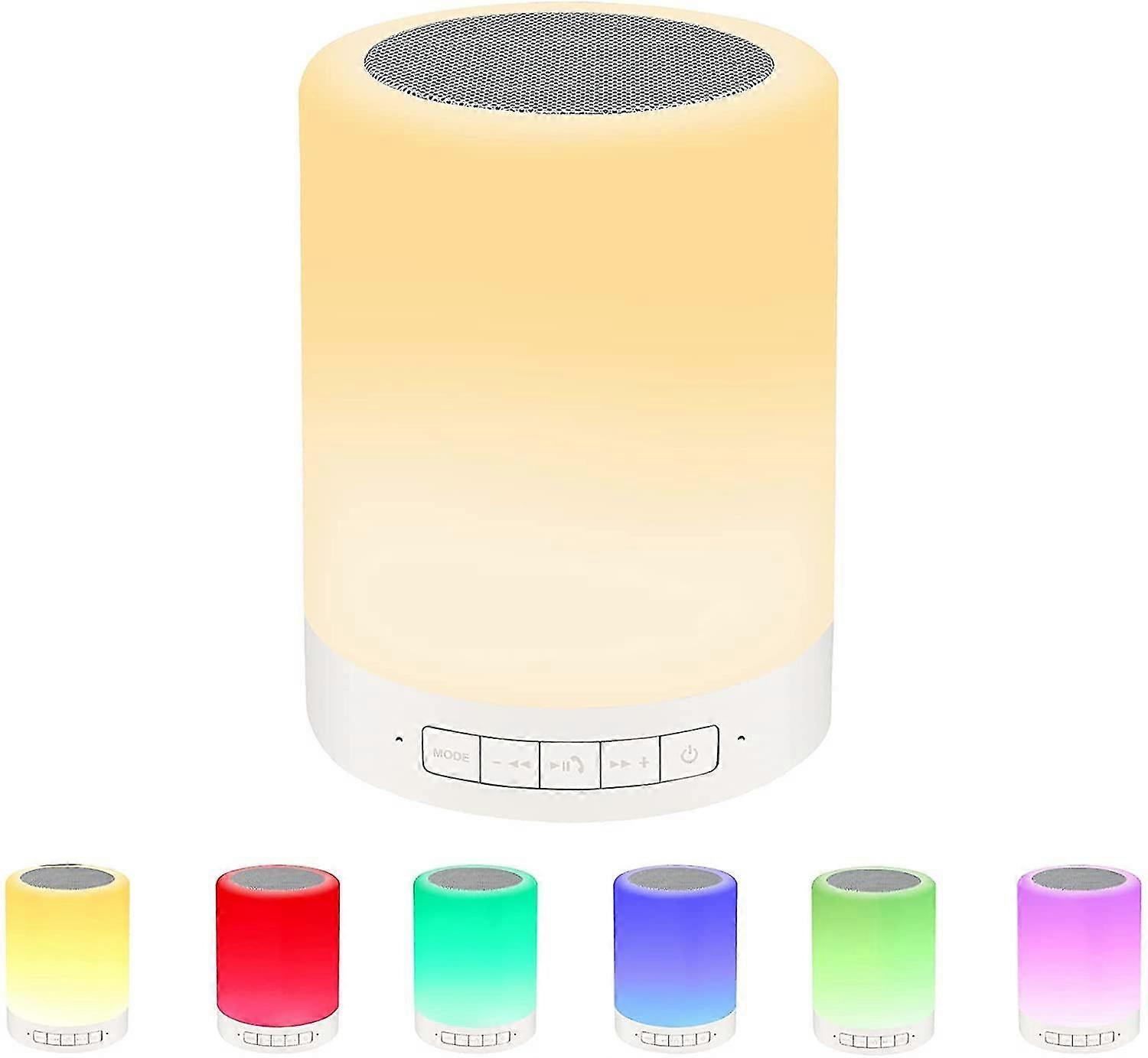 Touch Bedside Lamp With Bluetooth Speaker, Table Night Light 3 Touch Dimmable