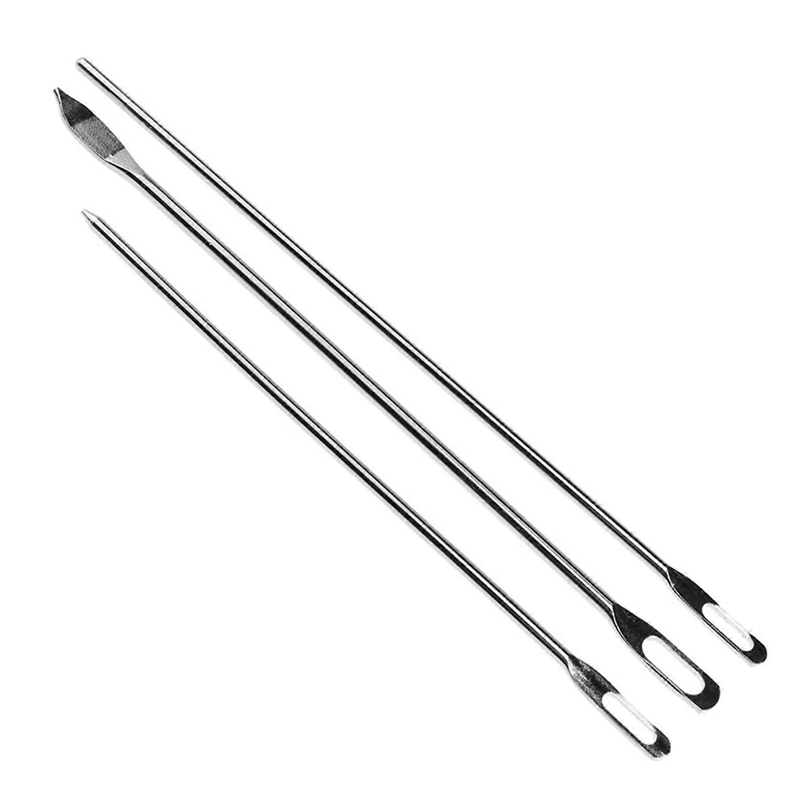 pakke med 3 multifunksjonelle snøretråder rustfritt stål snøring threader linning elastisk snor threading verktøy