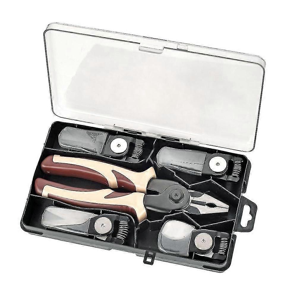 5 In 1 Versatile Tool Kit Plier Tool Set With Linesman Plier Wire Stripper Crimping Tools Sheet Met